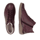 Bottes à lacets remonte rouges femmes D3T70-35 avec membrane remonteTEX. Chaussure vue de dessus, couchée.