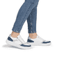 Chaussures à lacets remonte blanches femme D3E05-80 avec fermeture éclair. Chaussure au pied.