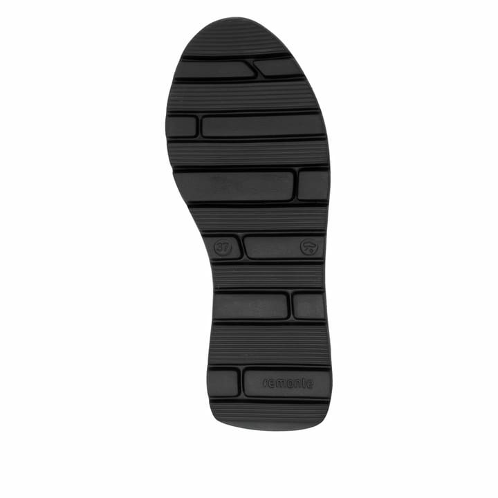Chaussures à lacets remonte noires femme D2V03-00 avec fermeture éclair. Semelle extérieure de la chaussure.