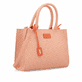 remonte Damen Shopper Q0757-90 in Altrosa-Metallic aus Kunstleder mit Reißverschluss. Shopper getragen.