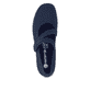 Blaue remonte Ballerinas R3519-14 mit einem Klettverschluss sowie Komfortweite G. Schuh von oben.