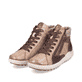 
Hellbeige remonte Damen Schnürstiefel R7998-60 mit Schnürung und Reißverschluss. Schuh seitlich schräg