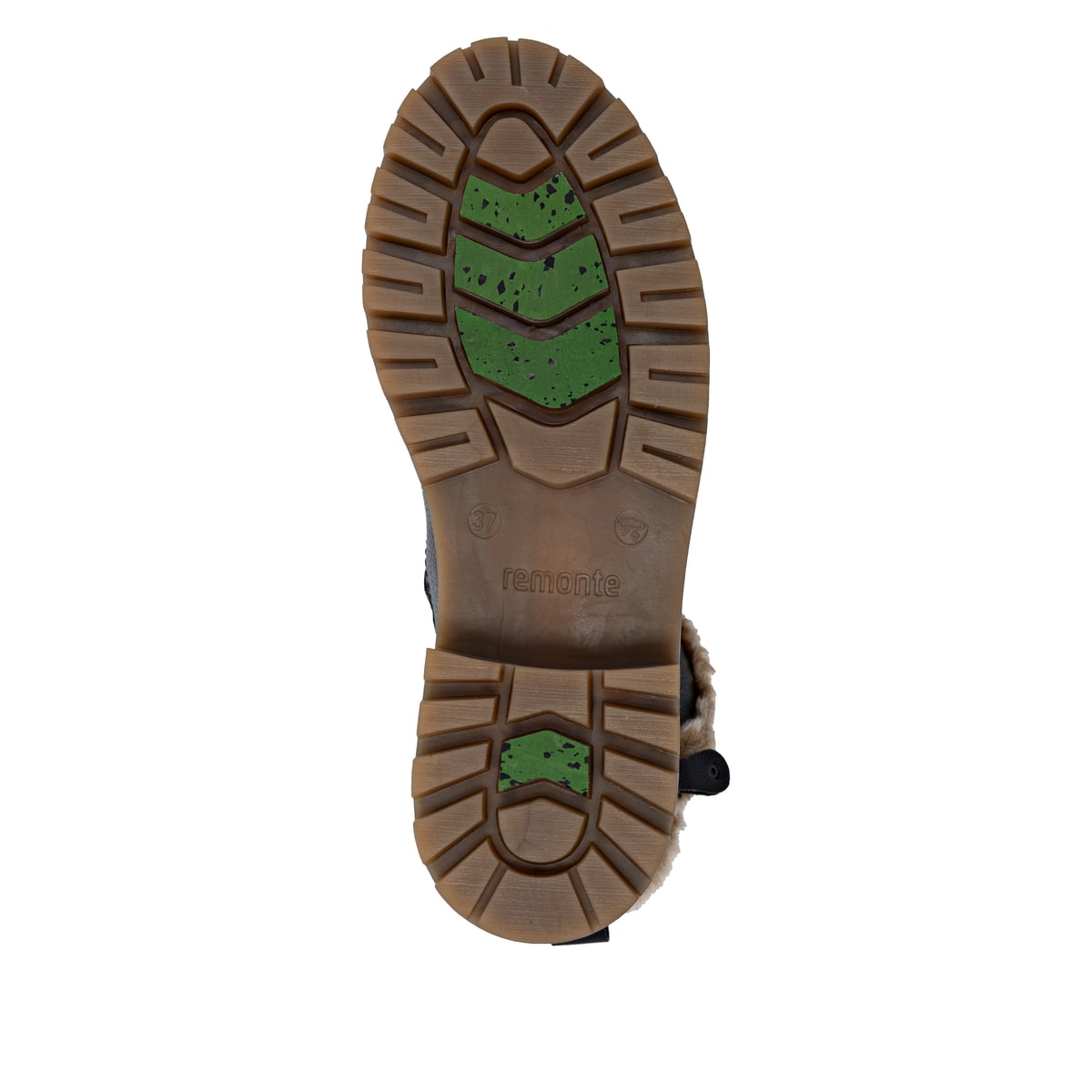 Schwarze remonte Damen Kurzstiefel D0B83-03 mit wasserabweisender TEX-Membran. Schuh Laufsohle.
