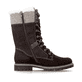 Dunkelbraune remonte Hochschaftstiefel D8474-25. Schuh Innenseite.