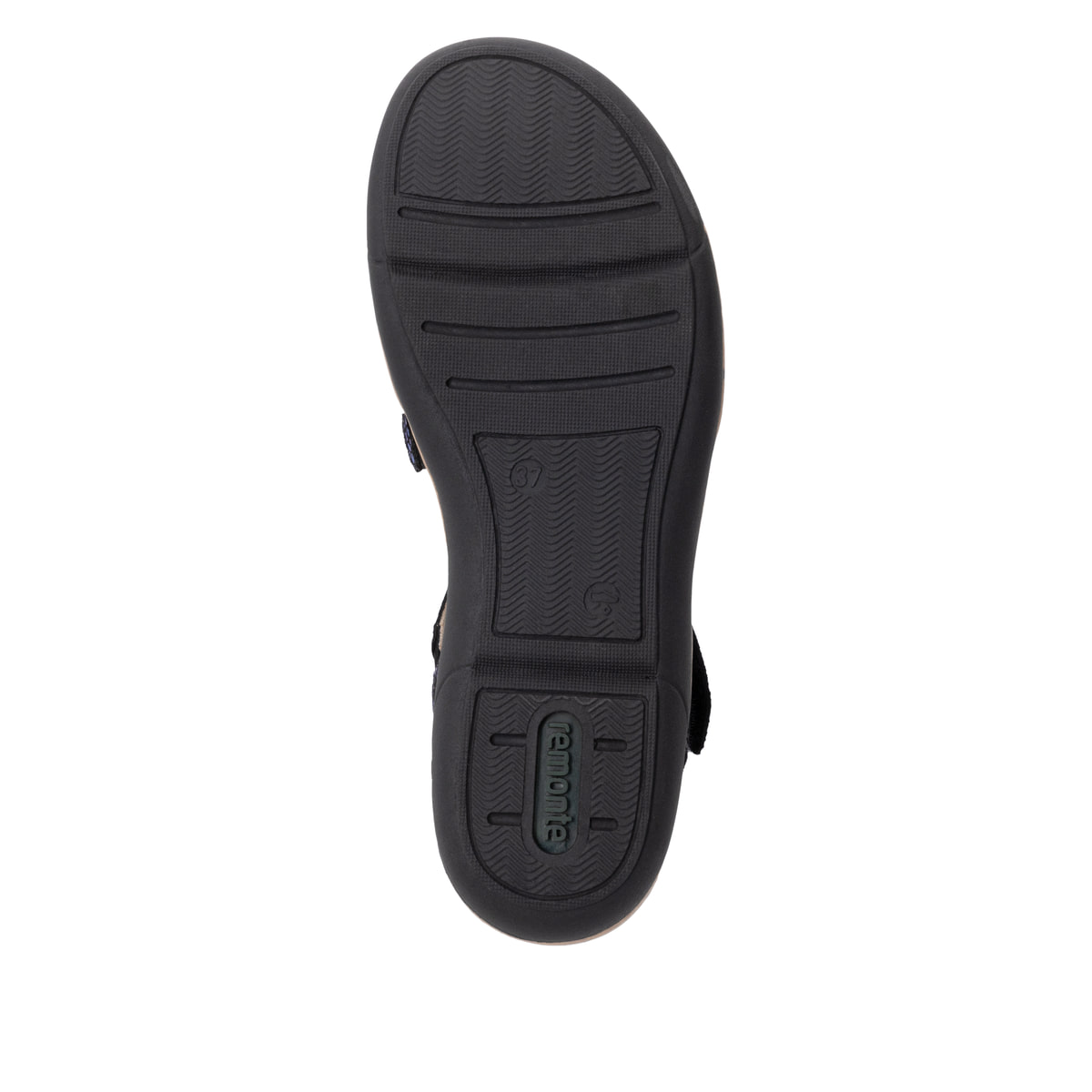 Mehrfarbige remonte Riemchensandalen R6860-91 mit einem Klettverschluss. Schuh Laufsohle.