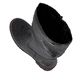 Schwarze remonte Hochschaftstiefel D0A75-01 mit wasserabweisender TEX-Membran. Schuh von oben, liegend.