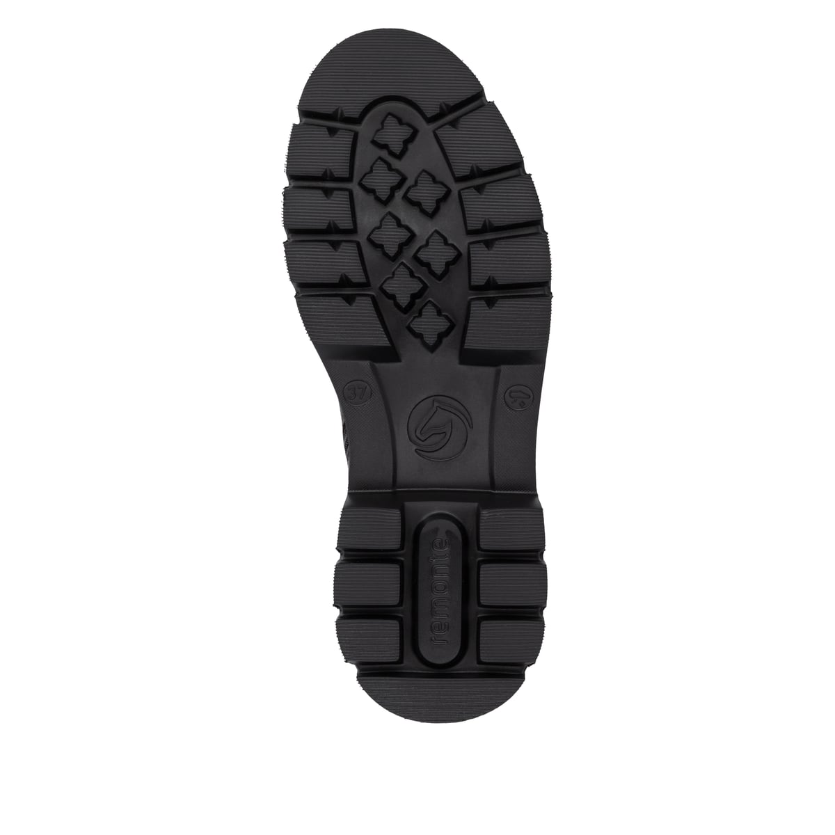 Dunkelbraune remonte Damen Schnürstiefel D1W83-25 mit einem Reißverschluss. Schuh Laufsohle.