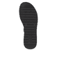 Schwarze remonte Riemchensandalen D1J50-02 mit einem Gummizug. Schuh Laufsohle.