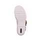 Beige remonte Riemchensandalen R6853-60 mit einem Klettverschluss. Schuh Laufsohle.