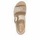 Goldene remonte Riemchensandalen R6853-94 mit trendiger Schnalle. Schuh von oben.