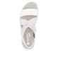Weiße remonte Riemchensandalen D1J50-81 mit Gummizug sowie weicher Einlegesohle. Schuh von oben.