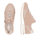 Rosane remonte Damen Sneaker Low D1G10-31 mit einem Reißverschluss. Schuh von oben, liegend.