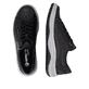 Chaussures à lacets remonte noires pour femmes D3Q00-00. Chaussure vue de dessus, couchée.