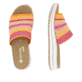 Gelbe remonte Damen Pantoletten D1J54-68 mit Gummizug sowie weicher Einlegesohle. Schuh von oben, liegend.