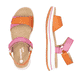 Rosane remonte Riemchensandalen D1J57-31 mit einem Klettverschluss. Schuh von oben, liegend.