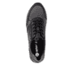 Baskets basses remonte noires pour femmes R6700-04 avec fermeture éclair. Chaussure vue de dessus.
