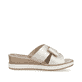 Goldene remonte Damen Pantoletten D6456-92 mit Gummizug sowie weicher Innensohle. Schuh Innenseite.