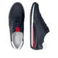 Baskets basses remonte bleues pour femme D3H04-14 avec lacets. Chaussure vue de dessus, couchée.