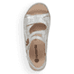 Graue remonte Riemchensandalen D7647-40 mit Klettverschluss sowie Komfortweite G. Schuh von oben.