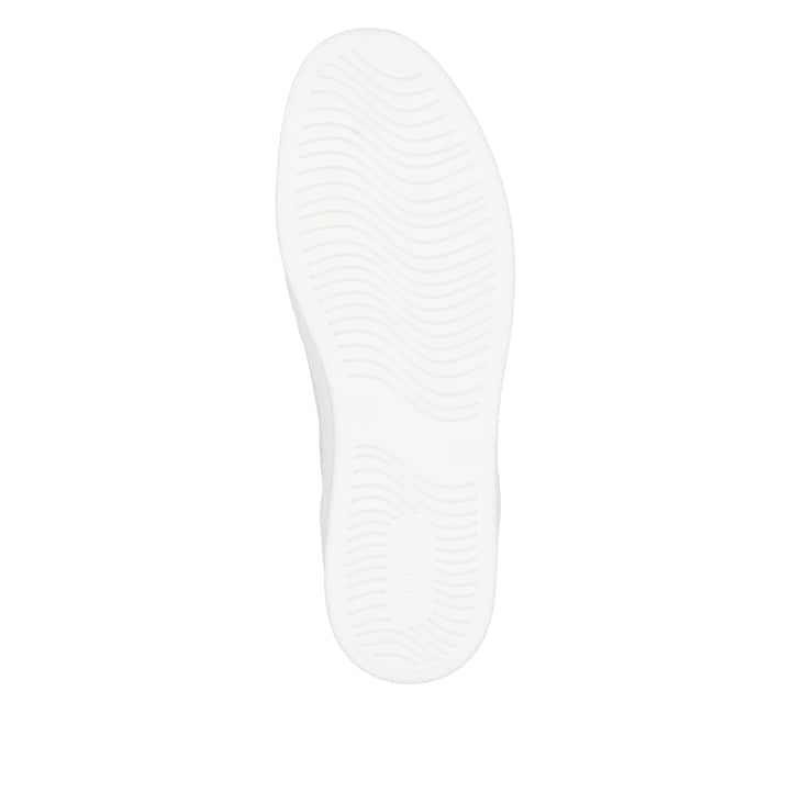 Weiße remonte Damen Sneaker Low D0J01-87 mit einem Reißverschluss. Schuh Laufsohle.