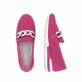 
Himmelblaue remonte Damen Loafers R2544-10 mit einer flexiblen Profilsohle. Schuh seitlich schräg