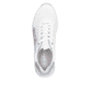 Weiße remonte Damen Sneaker Low D2H02-80 mit einer Schnürung sowie Extraweite H. Schuh von oben.