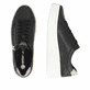 Baskets basses remonte noires pour femme D1C11-03 avec fermeture éclair. Chaussure vue de dessus, couchée.