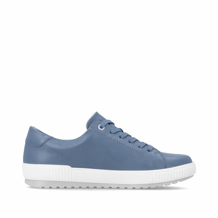 Blaue remonte Damen Schnürschuhe D0700-16 mit wasserabweisender TEX-Membran. Schuh Innenseite.
