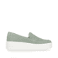 Mintgrüne remonte Damen Slipper D1C05-52 mit Elastikeinsatz sowie Komfortweite G. Schuh Innenseite.