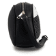 Sac à main remonte Q0668-01 noir avec détails dorés et fermeture éclair. Côté droit.