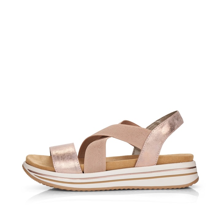 
Rosane remonte Damen Riemchensandalen R2954-31 mit einer dämpfenden und leichten Sohle. Schuh Außenseite