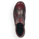 Bottines remonte rouges pour femmes R7674-36 avec fermeture éclair. Chaussure vue de dessus.