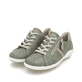Grüne remonte Damen Schnürschuhe R1432-52 mit einem Reißverschluss. Schuhpaar seitlich schräg.
