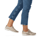 Metallische remonte Damen Schnürschuhe R3403-60 mit einem Reißverschluss. Schuh am Fuß.