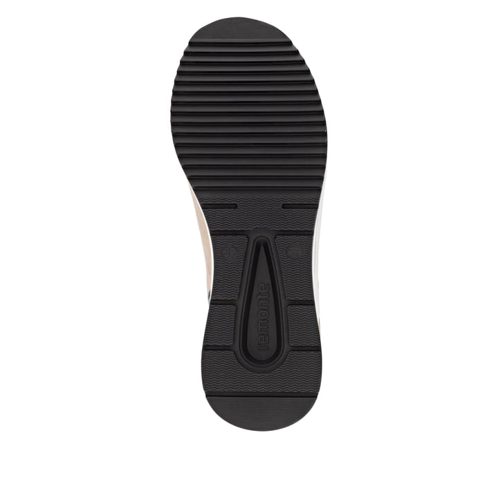 Beige remonte Damen Kurzstiefel D0T78-60 mit Reißverschluss sowie Extraweite H. Schuh Laufsohle.