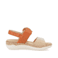 Orangene remonte Riemchensandalen R6853-39 mit einem Klettverschluss. Schuh Innenseite.