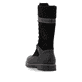 Tiefschwarze remonte Damen Schnürstiefel D9380-02 mit Flip-Grip Sohle. Schuh von oben.