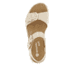 Beige remonte Riemchensandalen D1J51-80 mit einem Klettverschluss. Schuh von oben.