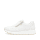 Weiße remonte Damen Sneaker Low D2G01-80 mit Reißverschluss sowie Komfortweite G. Schuh Außenseite.