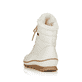 
Perlweiße remonte Damen Schnürstiefel R8480-80 mit Schnürung und Reißverschluss. Schuh von hinten