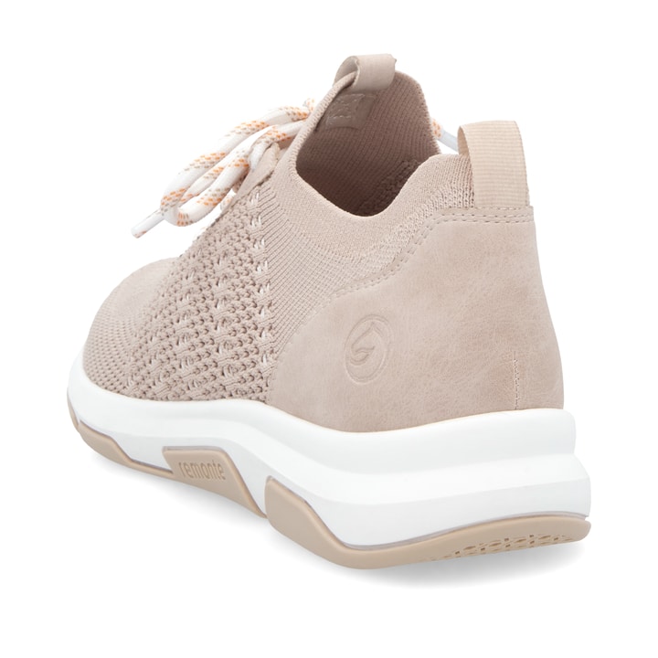 Rosane remonte Damen Slipper D1S05-31 mit einem Gummizug sowie Komfortweite G. Schuh von hinten.