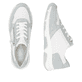 Weiße remonte Damen Sneaker Low D1S03-80 mit Reißverschluss sowie Komfortweite G. Schuh von oben, liegend.