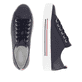 Blaue remonte Damen Sneaker Low D0900-15 mit Schnürung sowie der Komfortweite G. Schuh von oben, liegend.