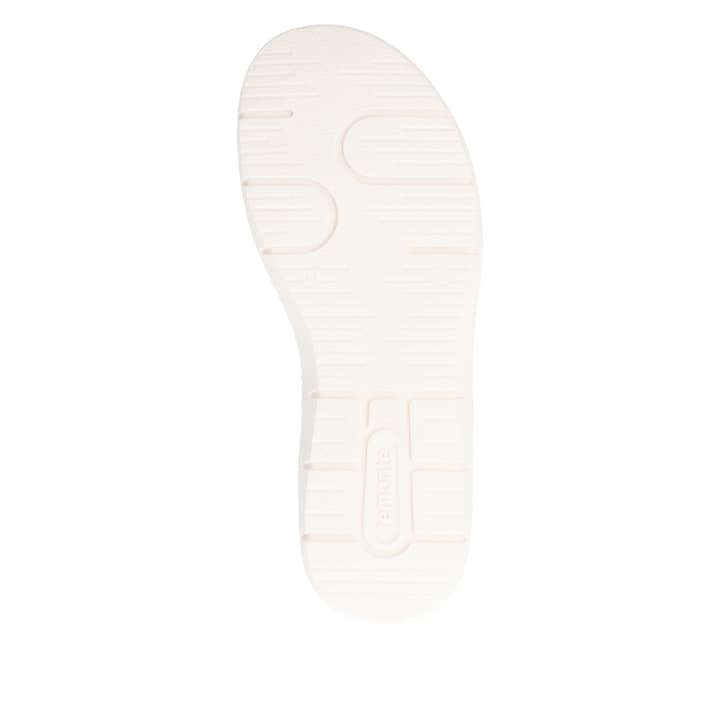 Goldene remonte Keilsandaletten D2K50-90 mit einem Klettverschluss. Schuh Laufsohle.