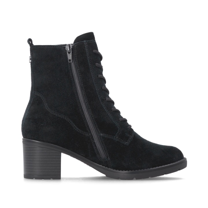 Schwarze remonte Damen Schnürstiefel D2A80-02 mit wasserabweisender TEX-Membran. Schuh Innenseite.