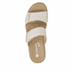 Beige remonte Damen Pantoletten D0Q64-60 mit einem Klettverschluss. Schuh von oben.