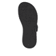 Schwarze remonte Damen Pantoletten D2N51-03 mit einem Klettverschluss. Schuh Laufsohle.