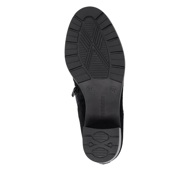 Schwarze remonte Damen Schnürstiefel D2A80-02 mit wasserabweisender TEX-Membran. Schuh Laufsohle.