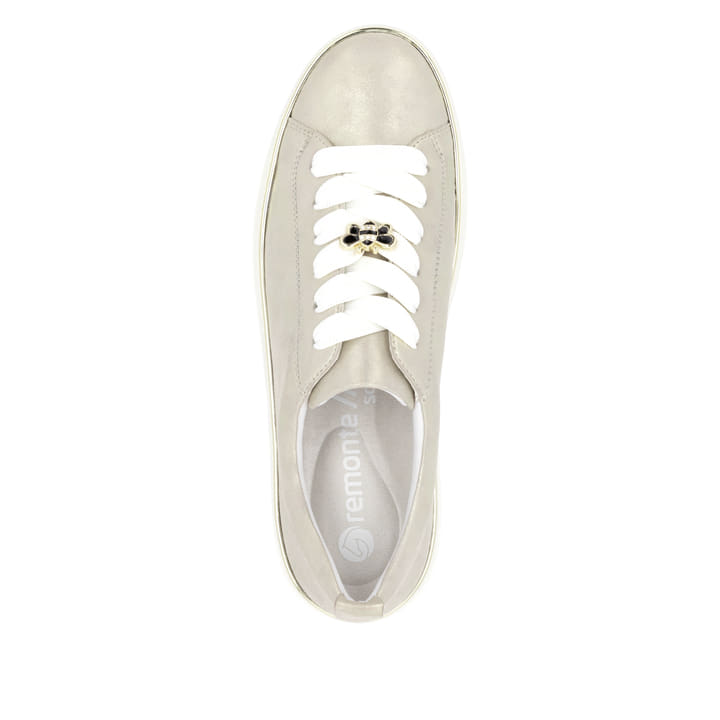 Goldene remonte Damen Sneaker Low D1C03-60 mit Schnürung sowie Komfortweite G. Schuh von oben.