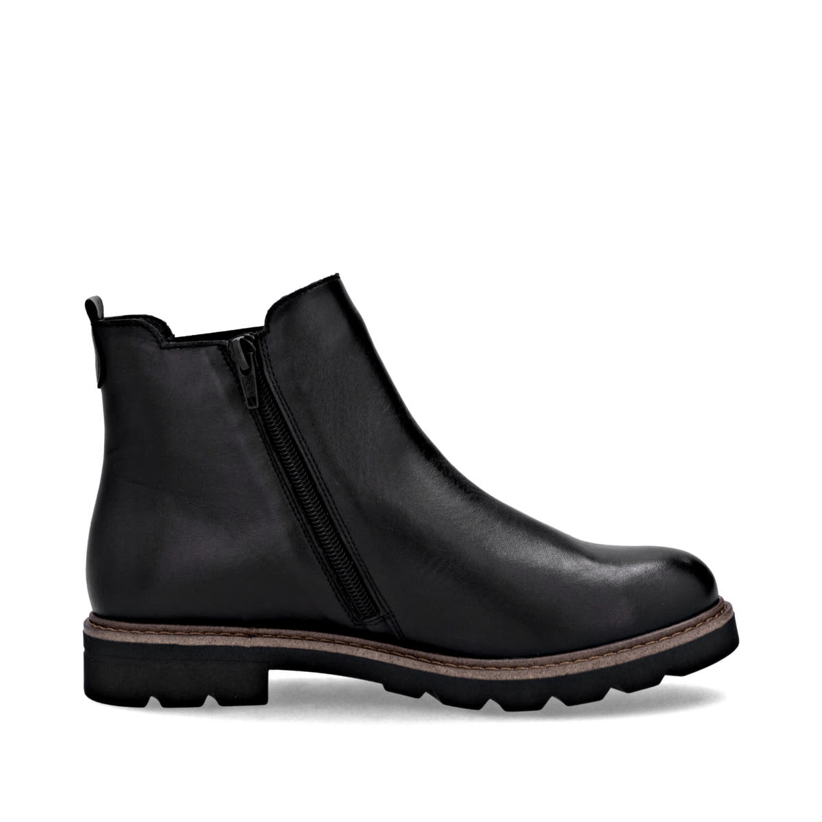 Chelsea Boots remonte noires femme D2Q70-00 avec membrane remonteTEX. Chaussure vue de l'arrière.